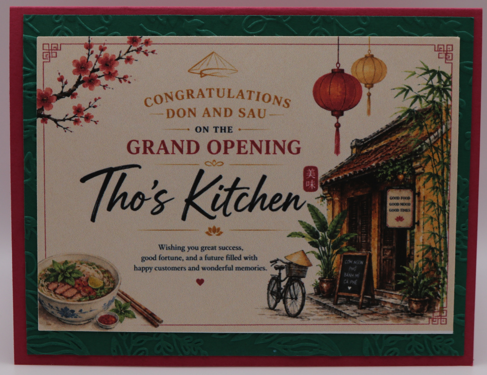 1142 Custom - Congrats on New Restaurant