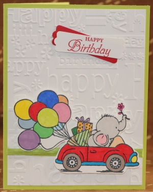 234 Generic Birthday - Bella the Elephant in a Car