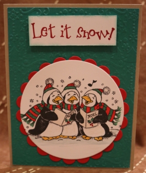 916b Christmas - Caroling Penguins