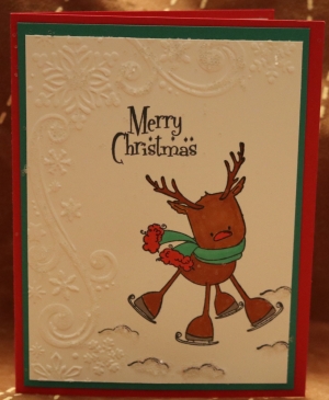 591 Christmas - Skating Rudolph