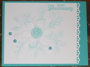 435 Anniversary - Embossed Flower