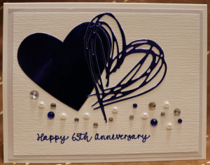 823 Anniversary - Double Hearts with jewels