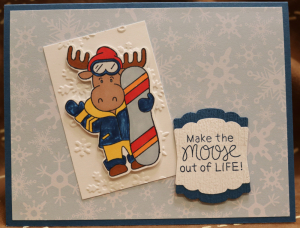 748a Christmas - Moose and his Snowboard