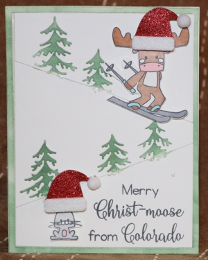 219 Christmas - Moose Skiing