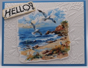1100 Hello - Beach with Seagulls