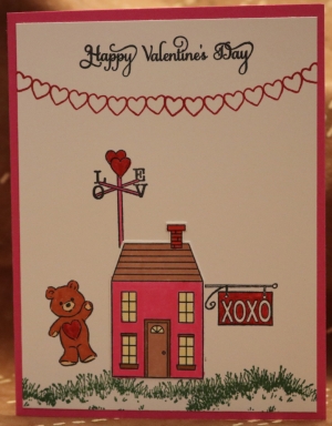 577 Valentine's Day - Teddy Bear with House