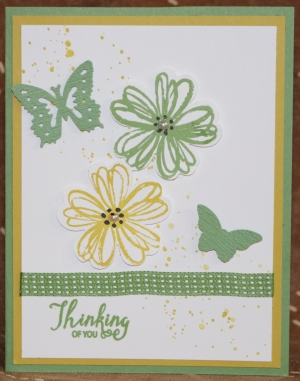 496 Thinking of You - Flowers and Butterflies