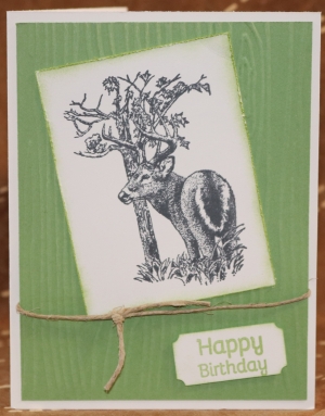 318 Male Birthday - Deer with Tree