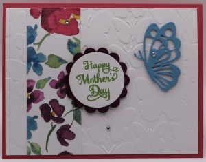 1132p Mother's Day - Floral strip with Butterfly