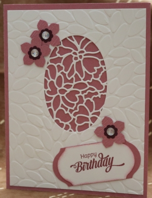 526 Female Birthday - Pink Lace with Flowers