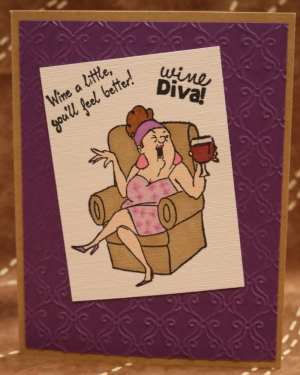 930a Girlfriends - Wine Diva in her Chair