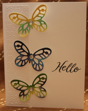 670 Hello - Sponged Butterflies