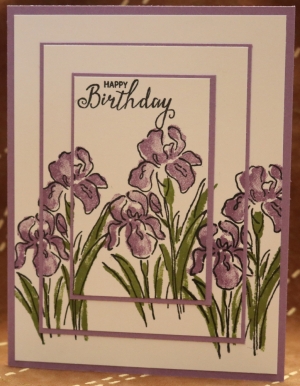 644 Female Birthday - Triple Stamping Iris