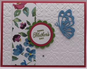 1132r Mother's Day - Floral strip with Butterfly