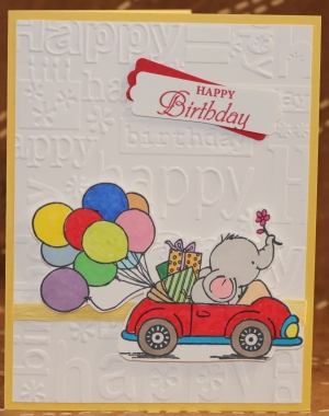 239 Generic Birthday - Bella the Elephant in a Car