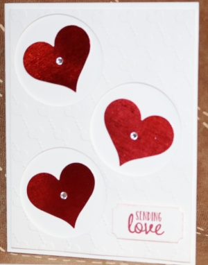 117 Valentine's Day - 3 Red Hearts