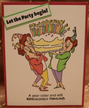 877a Custom - Girlfriends holding Big Cake