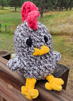 AW009 - Crochet Snuggle Animals - Chicken w/ Legs