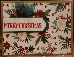 866c Merry Christmas - Red Poinsettia