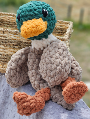 AW007 - Crochet Snuggle Animals - Mallard Duck