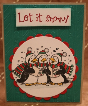 916a Christmas - Caroling Penguins